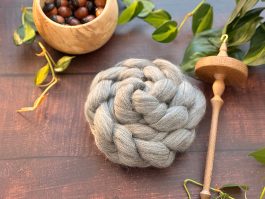 Natural Grey Merino Top